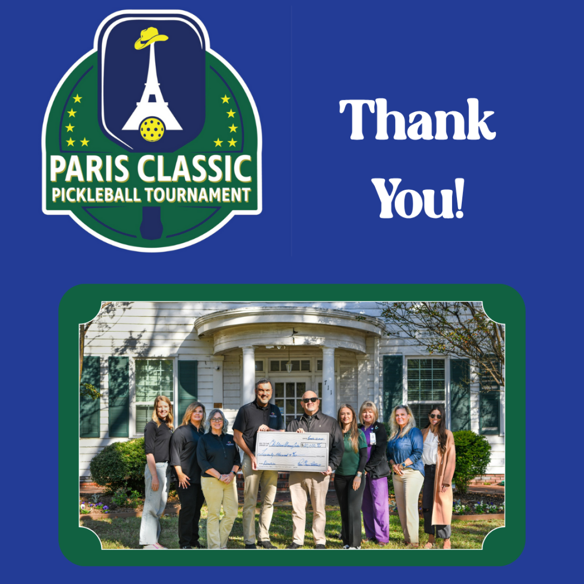 <!--StartFragment-->We're thrilled to share that the first annual Paris Classic Pickleball Tournament raised an impressive $20,000 for Children's Advocacy Center Paris. A heartfelt thank you to our presenting sponsor Thomas A. Ables & Associates, all of our sponsors, players, volunteers, and spectators that supported this event! We're already looking forward to next year! Our commitment to the Paris, Texas community inspires us to keep supporting vital initiatives like this.<!--EndFragment-->